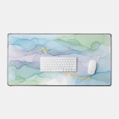 Moderne Ethische Alcohol Inkt Abstract Pastel Bureaumat (Keyboard & Muis)