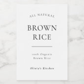 Moderne etiket voor in de voorraadkast (Enkel label)