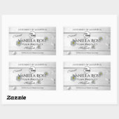 Moderne etiketten met witte houtkorrels Florale Lo (Vel)