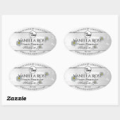 Moderne etiketten met witte houtkorrels Florale Lo (Vel)