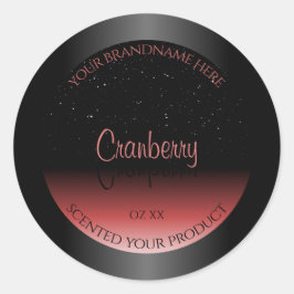 Moderne etiketten met zwarte en rode Ombre Glitter