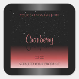 Moderne etiketten met zwarte en rode Ombre Glitter