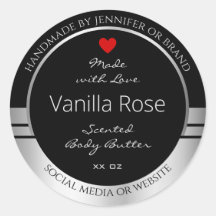 Moderne etiketten voor productverpakking: zwart en