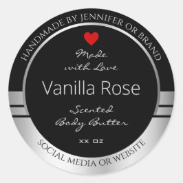 Moderne etiketten voor productverpakking: zwart en