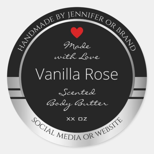 Moderne etiketten voor productverpakking: zwart en (Voorkant)