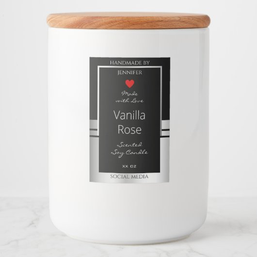 Moderne etiketten voor productverpakking: zwart en (Voorkant)