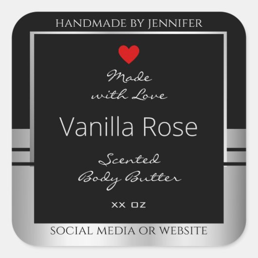 Moderne etiketten voor productverpakking: zwart en (Voorkant)