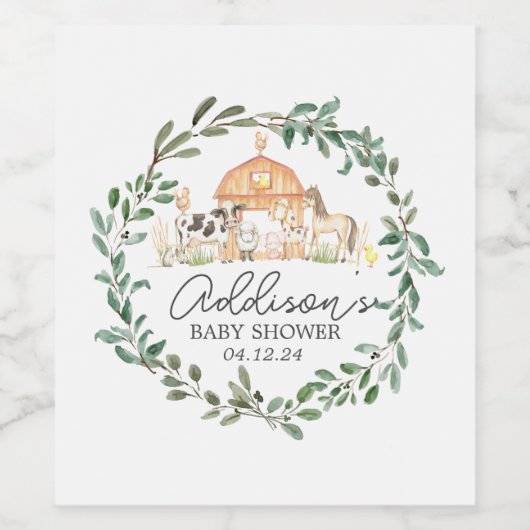 Moderne etikettering Boerderij wijn, Boerderij Eti Wijn Etiket (Enkel label)