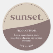 Moderne etikettering van Logo Ronde Sticker (Voorkant)