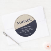 Moderne etikettering van Logo Ronde Sticker (Envelop)