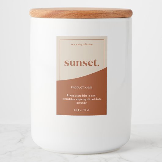 Moderne etikettering van Logo Voedselcontainer Etiket (Voorkant)