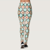 Moderne etnische Kilim Mosaic Pattern-Waterverf Leggings (Achterkant)