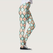 Moderne etnische Kilim Mosaic Pattern-Waterverf Leggings (Rechts)