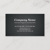 Moderne Etsen Zwart Metalen Bord Constructie Visitekaartje (Achterkant)