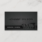 Moderne Etsen Zwart Metalen Bord Constructie Visitekaartje (Voorkant)