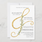 Moderne Eucalyptus Ampersand Eenvoudige foto bruil Kaart (Voorkant)