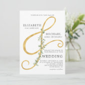 Moderne Eucalyptus Ampersand Eenvoudige foto bruil Kaart (Staand voorkant)