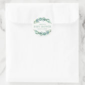 Moderne eucalyptus | BABY SHOWER Ronde Sticker (Tas)