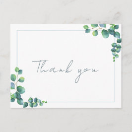 Moderne Eucalyptus Bedankt Baby Borrel Briefkaart