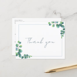 Moderne Eucalyptus Bedankt Babyshower Briefkaart