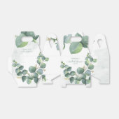 Moderne Eucalyptus Bloem Botanische Bruidsdouche Bedankdoosjes (Uitgevouwen)