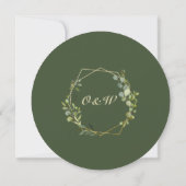 Moderne Eucalyptus Bloemen Bruiloft SAVE THE DATE Kaart (Achterkant)