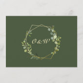 Moderne Eucalyptus Bloemengeometrische Frame Bruil Save The Date (Achterkant)