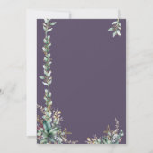 Moderne eucalyptus bloemengeur baby shower bedankt kaart (Achterkant)