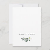 Moderne Eucalyptus Bloemenkrans Frame Bruiloft Save The Date (Achterkant)