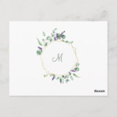 Moderne Eucalyptus Bridal Luncheon Invitation Kaar Briefkaart (Achterkant)
