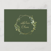 Moderne Eucalyptus Bridal Luncheon Invitation Kaar Briefkaart (Achterkant)