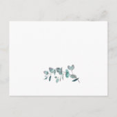 Moderne Eucalyptus Bridal Luncheon Invitation Kaar Briefkaart (Achterkant)