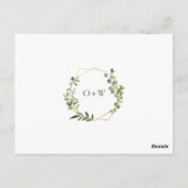 Moderne Eucalyptus Bridal Luncheon Invitation Kaar Briefkaart (Achterkant)