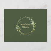 Moderne Eucalyptus Bridal Shower Invitation Kaart (Achterkant)