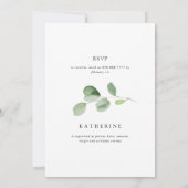 Moderne Eucalyptus Bridal Shower-uitnodiging Kaart (Achterkant)