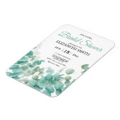 Moderne Eucalyptus Bridal Shower-uitnodiging Magneet (Linkerzijde)