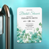 Moderne Eucalyptus Bridal Shower-uitnodiging Magneet