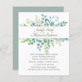 Moderne Eucalyptus Bruiloft Ampersand Groene Tuint (Voorkant / Achterkant)