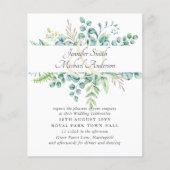 Moderne Eucalyptus Bruiloft Ampersand Groene Tuint (Voorkant)