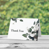 Moderne eucalyptus bruiloft dank u bedankkaart