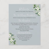 Moderne Eucalyptus bruiloft details Informatiekaartje (Voorkant)