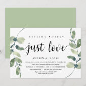 Moderne Eucalyptus, bruiloft Elopement Party Kaart (Voorkant / Achterkant)