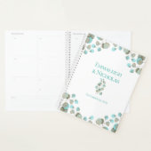Moderne eucalyptus bruiloft | Rustiek Blauwgroen Planner (Display)