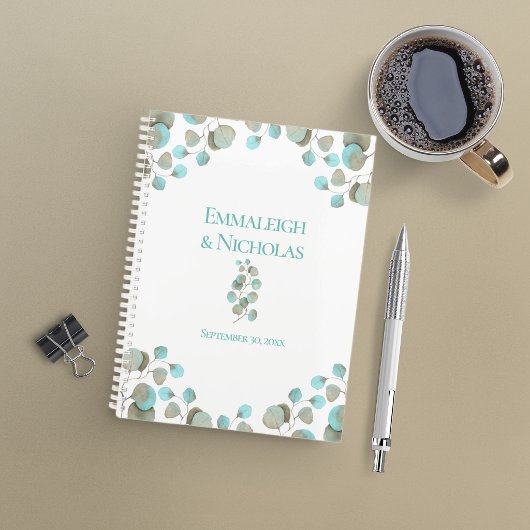 Moderne Eucalyptus Bruiloft | Rustieke Teal Planner