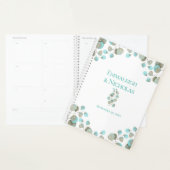 Moderne Eucalyptus Bruiloft | Rustieke Teal Planner (Display)