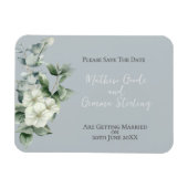 Moderne Eucalyptus bruiloft Save The Date Magneet (Horizontaal)