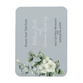 Moderne Eucalyptus bruiloft Save The Date Magneet (Verticaal)