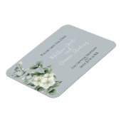 Moderne Eucalyptus bruiloft Save The Date Magneet (Linkerzijde)