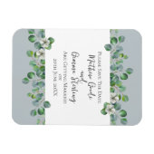 Moderne Eucalyptus bruiloft Save The Date Magneet (Horizontaal)