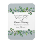 Moderne Eucalyptus bruiloft Save The Date Magneet (Verticaal)